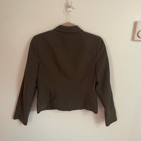 Army green cropped blazer - Picture 3 of 3
